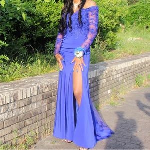 ( Small ) Royal blue / purple prom dress ONLY WORN ONCE EVER!